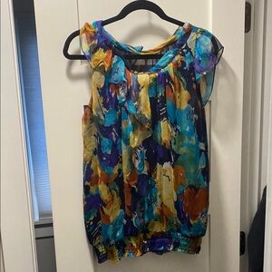 Anthropologie Colorful Floral Women's Top